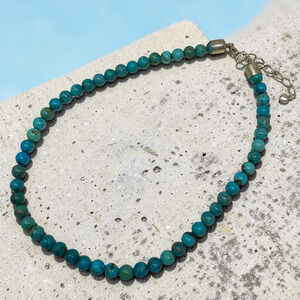 Vintage Jay King Turquoise Beaded Necklace DTR Sterling Silver Southwestern 38 g